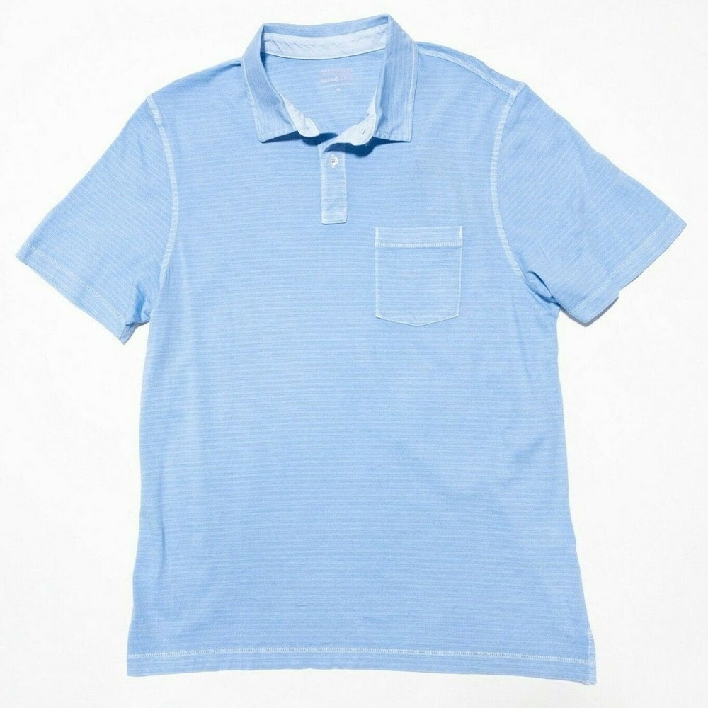 Vineyard Vines Men's Guanahani Stripe Island Polo Light Blue Size L
